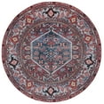thumbnail image 1 of SAFAVIEH Tucson Hartley Traditional Machine Washable Area Rug, 6' x 6' Round, Rust/Blue, 1 of 9