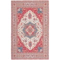thumbnail image 1 of SAFAVIEH Tucson Herbert Traditional Machine Washable Area Rug, 4' x 6', Red/Beige, 1 of 9