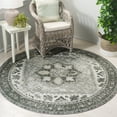 thumbnail image 1 of SAFAVIEH Tucson Jayla Oriental Machine Washable Area Rug, Dark Sage/Ivory, 8' x 8' Round, 1 of 13