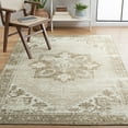 thumbnail image 1 of SAFAVIEH Tucson Jayla Oriental Machine Washable Area Rug, Sage/Ivory, 3' x 3' Square, 1 of 12