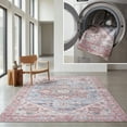 thumbnail image 1 of SAFAVIEH Tucson Jayla Oriental Machine Washable Area Rug, Gray Blue/Rust, 3' x 5', 1 of 15