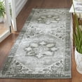 thumbnail image 1 of SAFAVIEH Tucson Jayla Oriental Machine Washable Runner Rug, Dark Sage/Ivory, 2'6" x 16', 1 of 14
