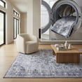 thumbnail image 1 of SAFAVIEH Tucson Jaylyn Oriental Machine Washable Area Rug, Dark Gray/Gray, 6' x 9', 1 of 13