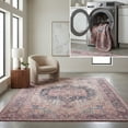 thumbnail image 1 of SAFAVIEH Tucson Jayma Traditional Machine Washable Area Rug, 6' x 6' Square, Beige/Pink, 1 of 15