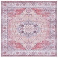 thumbnail image 1 of SAFAVIEH Tucson Jillian Traditional Machine Washable Area Rug, 6' x 6' Square, Rust/Beige, 1 of 9