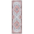 thumbnail image 1 of SAFAVIEH Tucson John Traditional Machine Washable Runner Rug, Red/Blue, 2'6" x 8', 1 of 9