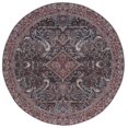 thumbnail image 1 of SAFAVIEH Tucson Kayleah Traditional Machine Washable Area Rug, 6' x 6' Round, Dark Green/Rust, 1 of 9