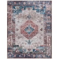 thumbnail image 1 of SAFAVIEH Tucson Kyler Traditional Machine Washable Area Rug, Beige/Rust, 8' x 10', 1 of 8