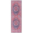 thumbnail image 1 of SAFAVIEH Tucson Lennart Oriental Machine Washable Runner Rug, Navy/Red, 2'6" x 6', 1 of 8