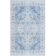 thumbnail image 1 of SAFAVIEH Tucson Luvina Traditional Machine Washable Area Rug, Light Blue/Blue, 4' x 6', 1 of 8