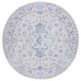 thumbnail image 1 of SAFAVIEH Tucson Max Traditional Machine Washable Area Rug, Ivory/Blue, 6' x 6' Round, 1 of 8