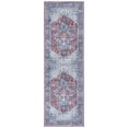thumbnail image 1 of SAFAVIEH Tucson Medici Traditional Machine Washable Runner, 2'6" x 8', Red/Navy, 1 of 8