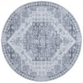 thumbnail image 1 of SAFAVIEH Tucson Melvin Oriental Machine Washable Area Rug, Gray/Light Gray, 6' x 6' Round, 1 of 5
