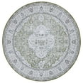 thumbnail image 1 of SAFAVIEH Tucson Natalie Oriental Machine Washable Area Rug, Green/Beige, 4' x 4' Round, 1 of 8