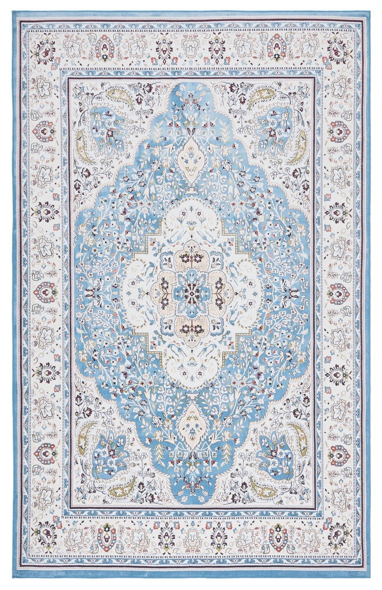 Tucson 3' x 5' Blue Synthetic Rectangular Area Rug