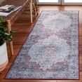 thumbnail image 1 of Safavieh Tucson Nazca Oriental Machine Washable Runner Rug, Light Blue/Rust, 2'6" x 6', 1 of 13
