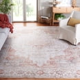 thumbnail image 1 of Safavieh Tucson Nazca Oriental Machine Washable Area Rug, Light Gray/Rust, 8' x 10', 1 of 15