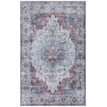 thumbnail image 1 of SAFAVIEH Tucson Nazca Traditional Machine Washable Area Rug, Light Blue/Rust, 3' x 5', 1 of 10