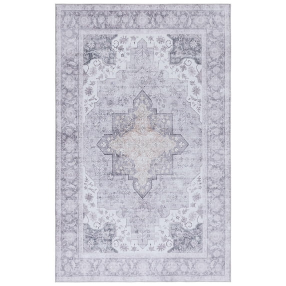SAFAVIEH Tucson Nazca Traditional Machine Washable Area Rug, Sage/Ivory, 3' x 5'