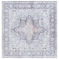 SAFAVIEH Tucson Nazca Traditional Machine Washable Area Rug, Sage/Ivory, 6' x 6' Square