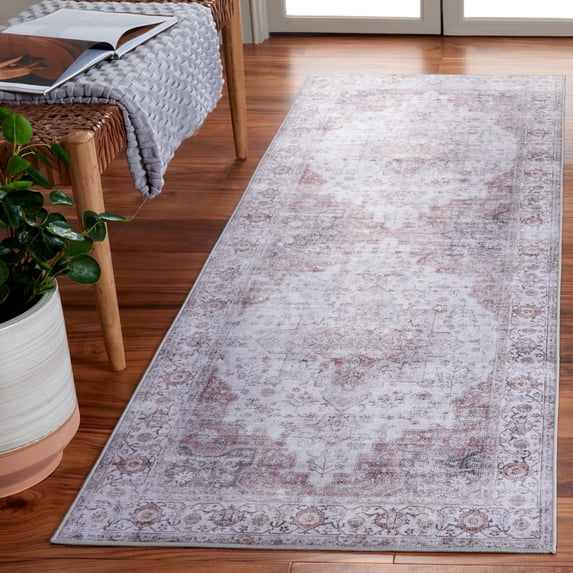 Safavieh Tucson Nazca Oriental Machine Washable Runner Rug, Beige/Light Sage, 2'6" x 8'