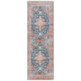 thumbnail image 1 of SAFAVIEH Tucson Nazca Traditional Machine Washable Runner Rug, Navy/Rust, 2'6" x 8', 1 of 10