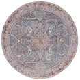 thumbnail image 1 of SAFAVIEH Tucson Neal Traditional Machine Washable Area Rug, 6' x 6' Round, Grey/Rust, 1 of 9