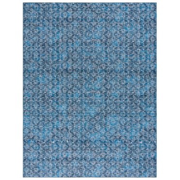 SAFAVIEH Tucson Nicola Oriental Machine Washable Area Rug, Blue/Grey, 8' x 10'