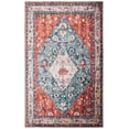 thumbnail image 1 of SAFAVIEH Tucson Otis Traditional Machine Washable Area Rug, 4' x 6', Beige/Blue, 1 of 8