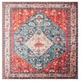 thumbnail image 1 of SAFAVIEH Tucson Otis Traditional Machine Washable Area Rug, 5' x 5' Square, Beige/Blue, 1 of 8