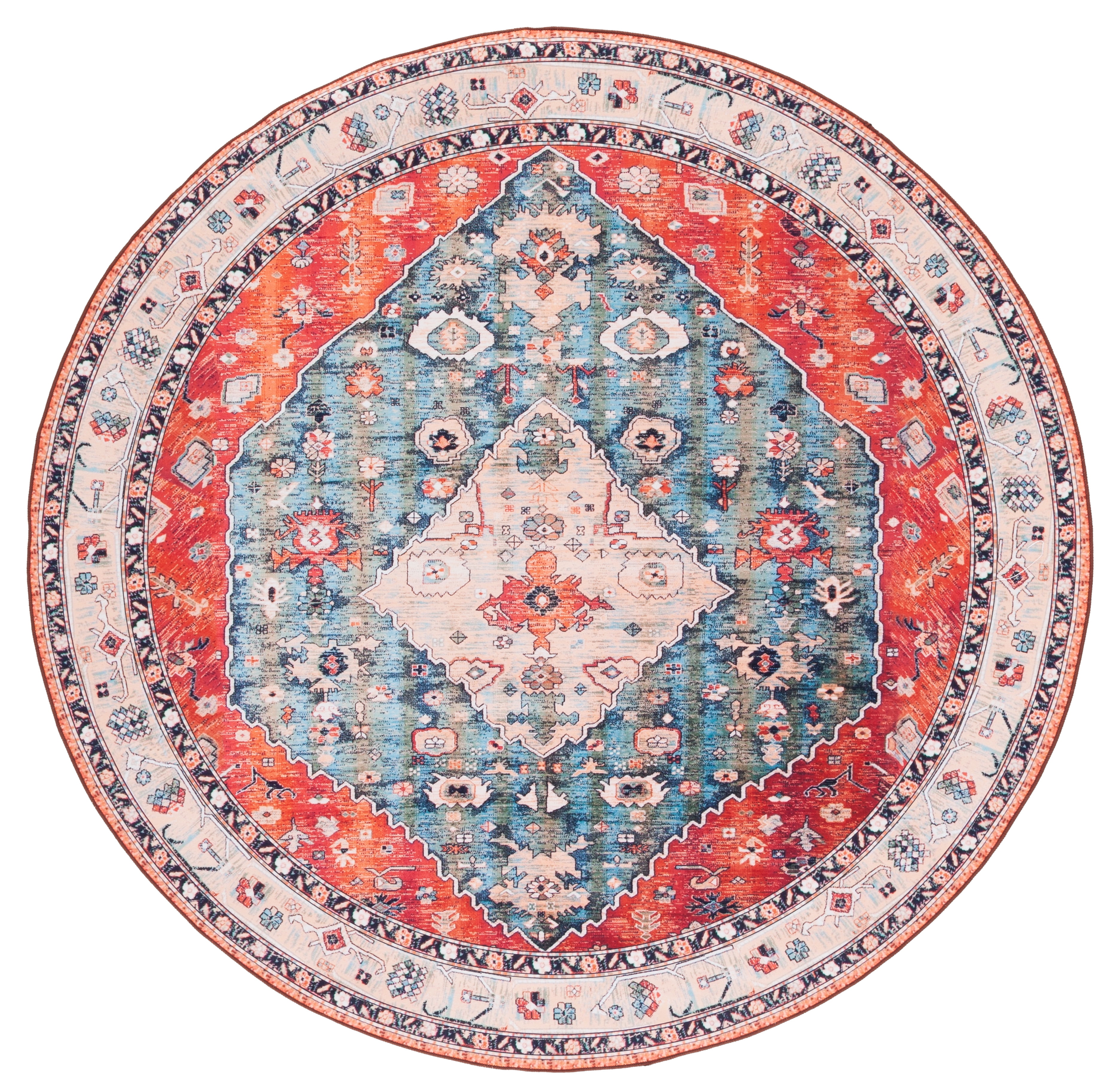 Ottis Traditional Rug SAFAVIEH Tucson Otis Traditional Machine Washable Area Rug, Beige/Blue ...