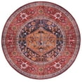 thumbnail image 1 of SAFAVIEH Tucson Regent Oriental Machine Washable Area Rug, Navy/Rust, 5' x 8' Oval, 1 of 12
