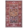 thumbnail image 1 of SAFAVIEH Tucson Regent Traditional Machine Washable Area Rug, 6' x 9', Navy/Rust, 1 of 8