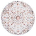 thumbnail image 1 of SAFAVIEH Tucson Rosario Traditional Machine Washable Area Rug, 4' x 4' Round, Beige/Grey, 1 of 9