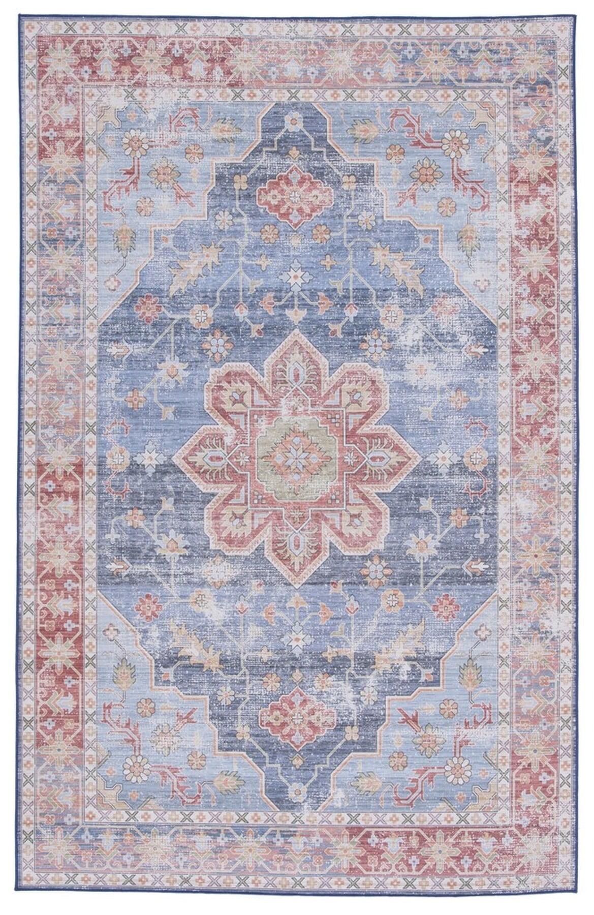SAFAVIEH Tucson Salem Traditional Machine Washable Area Rug, 3' x 5