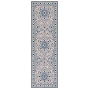 SAFAVIEH Tucson Stuart Oriental Machine Washable Runner Rug, Beige/Green, 2'6" x 6'