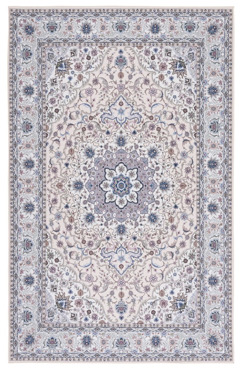 SAFAVIEH Tucson Stuart Traditional Machine Washable Area Rug, 5' x 8', Beige/Green
