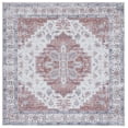 thumbnail image 1 of SAFAVIEH Tucson Tamzen Traditional Machine Washable Area Rug, 6' x 6' Square, Ivory/Rust, 1 of 9