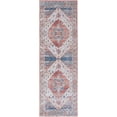 thumbnail image 1 of SAFAVIEH Tucson Tamzen Traditional Machine Washable Runner, 2'6" x 10', Beige/Blue, 1 of 9
