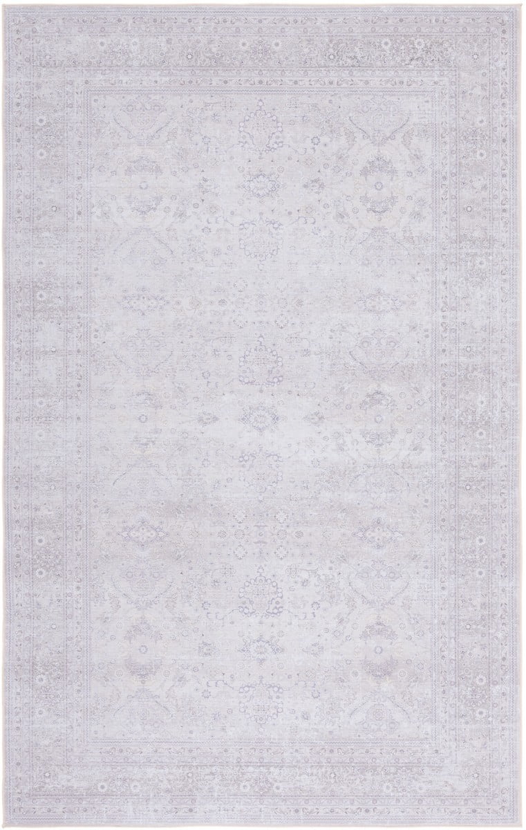 Elegant Ivory 54" Round Synthetic Easy-Care Area Rug
