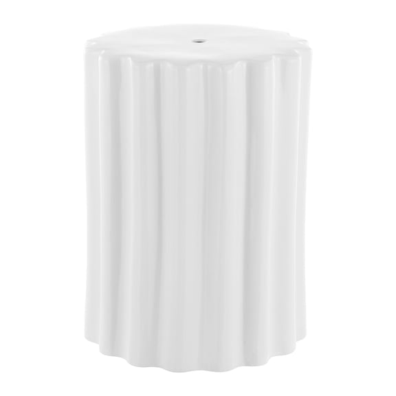 SAFAVIEH Tulett 18" Modern Solid Ceramic Garden Stool, White