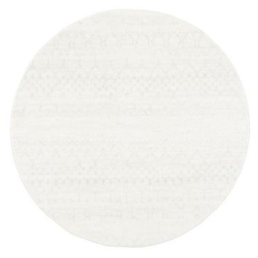 SAFAVIEH Tulum Adair Oriental Area Rug, Ivory/Light Grey, 6'7" x 6'7" Round