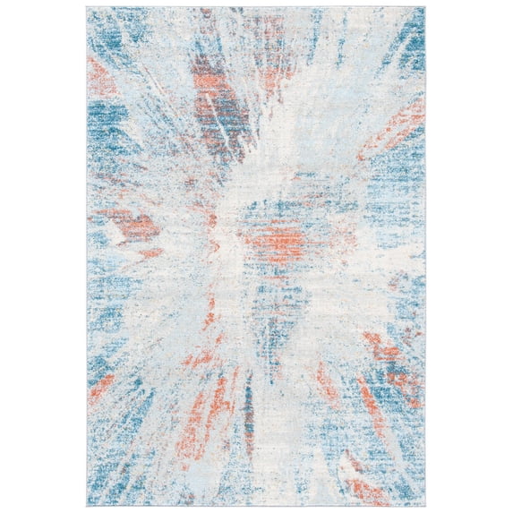 SAFAVIEH Tulum Aleah Abstract Area Rug, 10' x 13', Blue/Pink