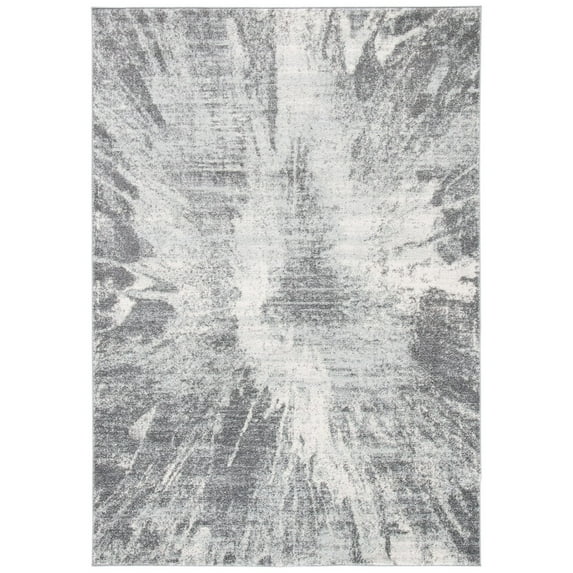 SAFAVIEH Tulum Aleah Abstract Area Rug, 5'3" x 7'6", Ivory/Grey