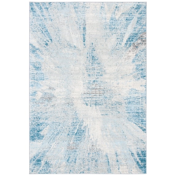 SAFAVIEH Tulum Aleah Abstract Area Rug, 6' x 9', Grey/Blue