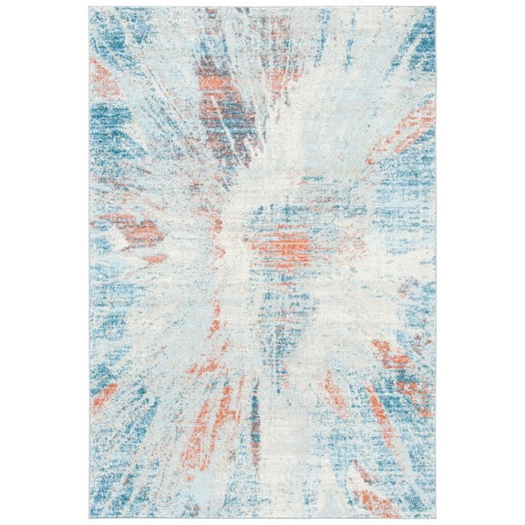 SAFAVIEH Tulum Aleah Abstract Area Rug, 8' x 10', Blue/Pink