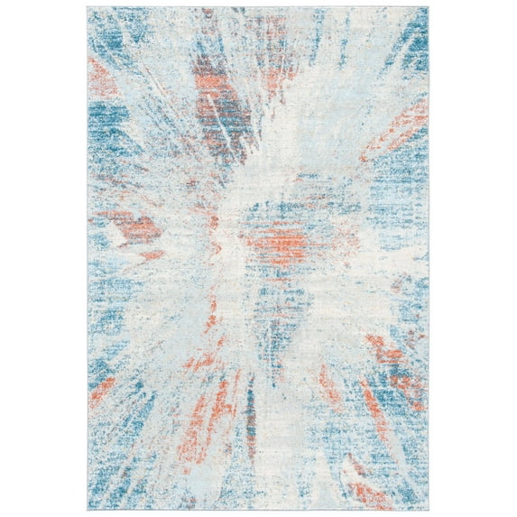 SAFAVIEH Tulum Aleah Abstract Area Rug, 9' x 12', Blue/Pink