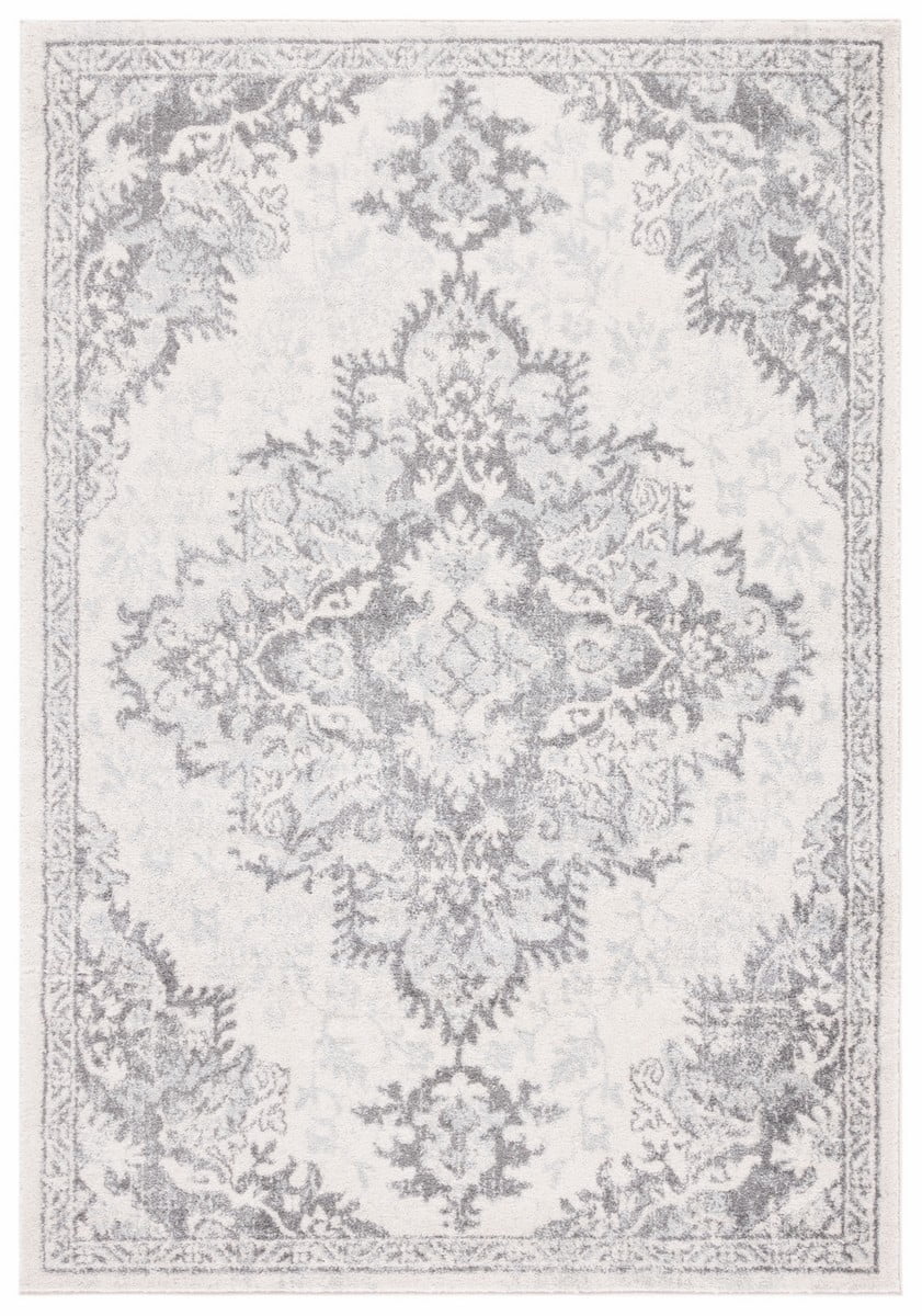 SAFAVIEH Tulum Apache Abstract Area Rug, 9' x 12', Ivory/Grey