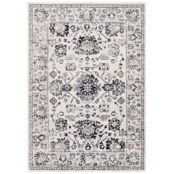 SAFAVIEH Tulum Arturas Traditional Area Rug, 9' x 12', Ivory/Black