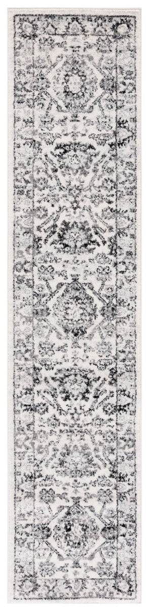 Ivory Elegance 24" Hand-Knotted Boho-Chic Synthetic Area Rug